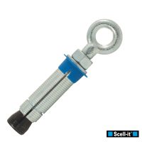 Cheville Métallique Multi-Matériaux Piton Œil M6 Acier Zingué Blanc