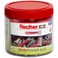 Cheville tous Matériaux FISCHER DuoPower 6X30 - Box de 200