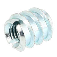 Douille Filetée pour Bois Acier Zingué Blanc Type Sk à 6 Pans Creux