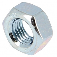 Écrou Hu M24 Pas 200 Acier Zingué Blanc DIN 934