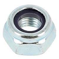 Écrou Nylstop M42 Pas 300 Acier Zingué Blanc DIN 985
