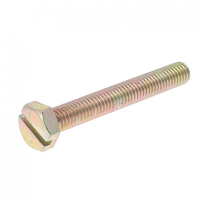 TH Fendue M4X12 Acier 6.8 Zingué Bichromaté Filetage Total