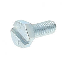 TH Fendue M4X10 Acier 6.8 Zingué Blanc Filetage Total