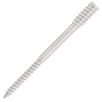 Vis Double Filet Tx25 M8X100 Acier Zingué Blanc