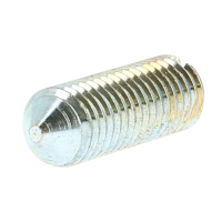 Vis Sans Tête Fendue Pointeau M6X20 Acier Zingué Blanc DIN 553