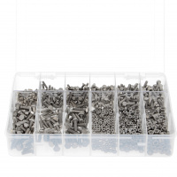 Coffret de 800 Vis TH M4-M5-M6 DIN 933 + Écrous Inox A2