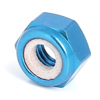 Blister de 5 Écrous Nylstop M6 Dural 2030 OA Bleu DIN 985