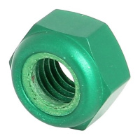 Blister de 5 Écrous Nylstop M6 Dural 2030 OA Vert DIN 985