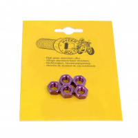 Blister de 5 Écrous Hu M5 P40 OA Violet DIN 934