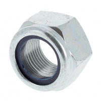 Écrou Nylstop M20 Acier 6 Zingué Blanc DIN 985