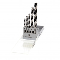 Coffret Plastique de 5 Mèches Bois 3 Pointes Std Ø 4-5-6-8-10
