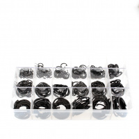 Assortimentskoffer met Circlips voor binnen Zwart staal Din 472