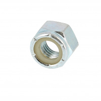 Écrou Nylstop N°8-32 UNC Acier Zingué Blanc