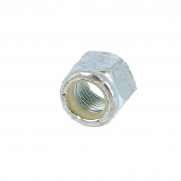 Écrou Nylstop 1/4 UNF Acier Zingé Blanc