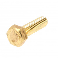 Zeskantige kop Ruw messing volledige schroefdraad Din 933