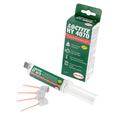 ADHESIF REPARATION LOCTITE 4070 SERINGUE 11G INCLUS 1 POUSSOIR ET 4 B