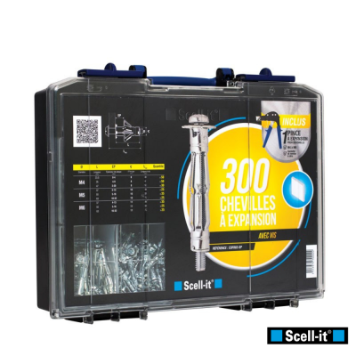 Coffret Chevilles Métalliques à Expansion + Vis + Pince MD