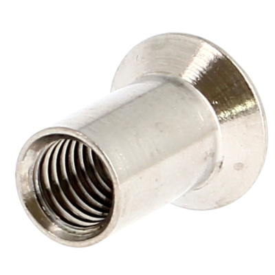 Écrou Relieur Fraisé Bombé Fendu M6 Inox A2