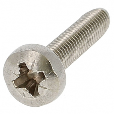 Draadvormend cilindrische bolkop Pozidrive RVS A2 Din 7500C
