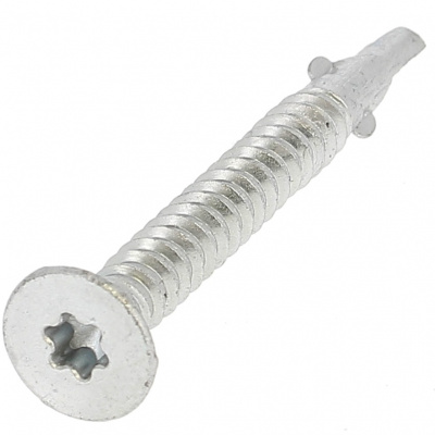 AUTOPERCEUSE BI-METAL TF TORX A AILETTES 4.8X28 INOX A2/ACIER Z.BLANC