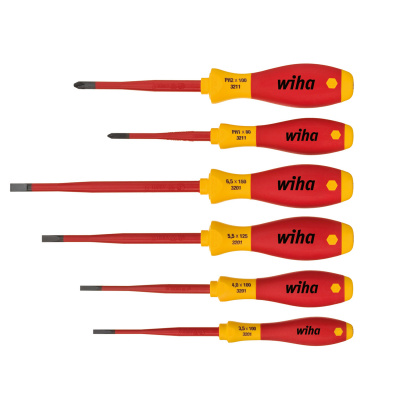 Jeu 6 Tournevis Softfinish Fente-Phillips Electric Slimfix 35389