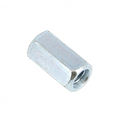 Verbindingsmoer 3D Blank verzinkt staal Din 6334